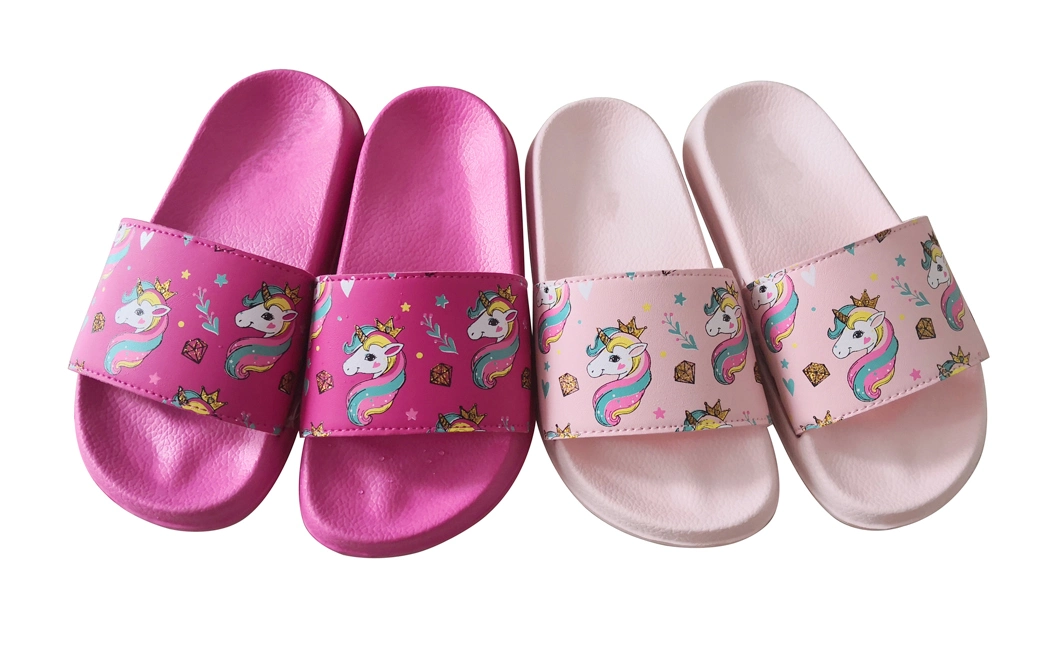 Fashion Design Summer Beach Custom Logo Plastic PVC Kids Boys Girls Children Slides Slippers